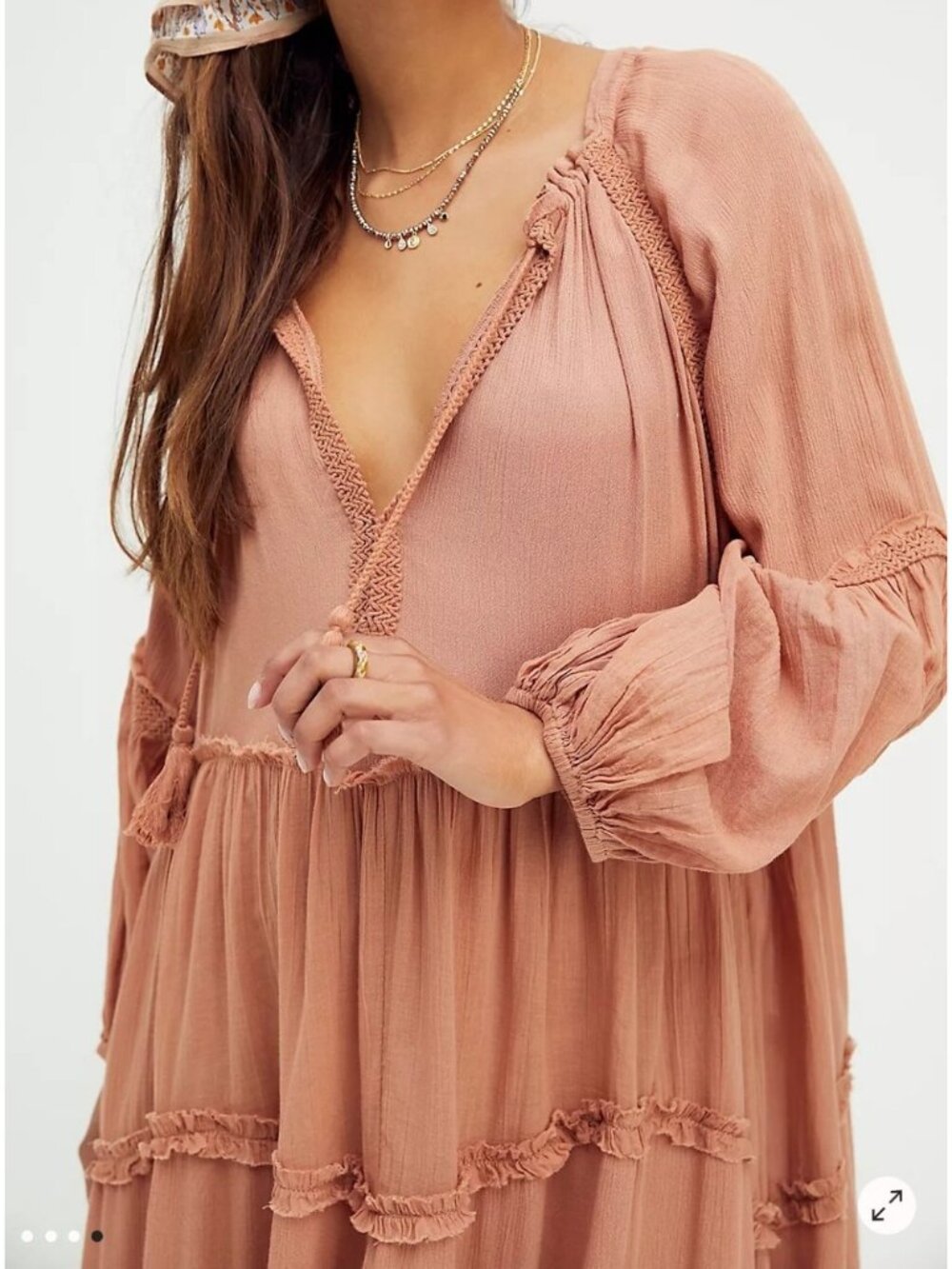 Free People  In The Moment Maxi Dress in Rust - Picture 4 of 10